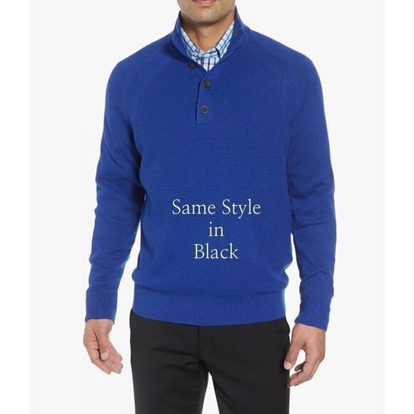 NWT Cutter & Buck Size 5XB/5TG Soft Yarn Reuben Button Mock Long Sleeve Sweater - Picture 2 of 13